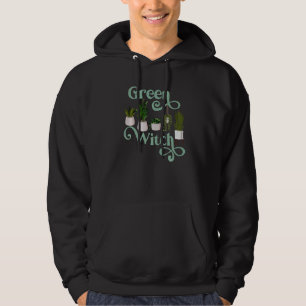 Grüne Hexe Pflanze Mama Lady Indoor Pflanze Hoodie