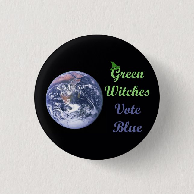 Grüne Hexen wählen Blau (hellgrün) Button (Vorderseite)
