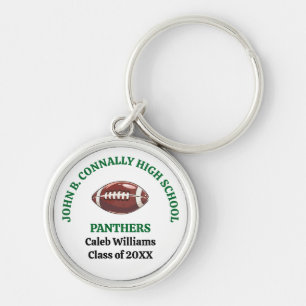 Grüne High School Football-Mannschaft Personalisie Schlüsselanhänger