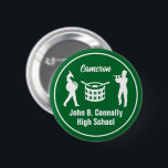 Grüne High School Marching Band Personalisiert<br><div class="desc">Diese coole,  individuell gestaltete grüne High School Marching Band-Taste zeigt eine weiße Typografie Ihres Spielernamen unter den Schlagzeug. Ein großartiges Geschenk für Schüler und Musiker für Eltern.</div>