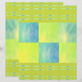 Grüne Himmel Fliesen Scrapbook Papier 2-seitige Se