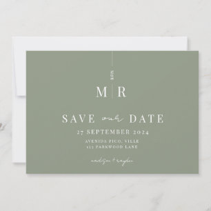 Grüne Hochzeit der klassischen Seite speichern das Save The Date
