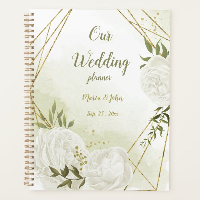 Grüne Hochzeit der romantischen Blume Planer (Vorderseite)