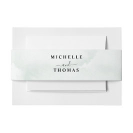 Grüne Hochzeit der Wasserfarbe Einladungsbanderole