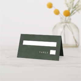 Grüne Hochzeit elegante Typografie-Klasse Platzkarte