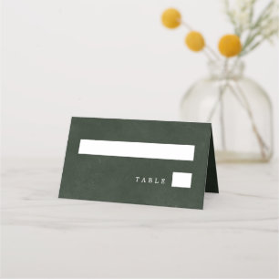 Grüne Hochzeit elegante Typografie-Klasse Platzkarte
