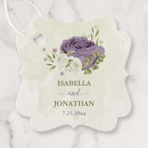 Grüne Hochzeit mit weißer Blüte Geschenkanhänger