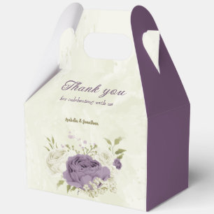 Grüne Hochzeit mit weißer Blüte Geschenkschachtel
