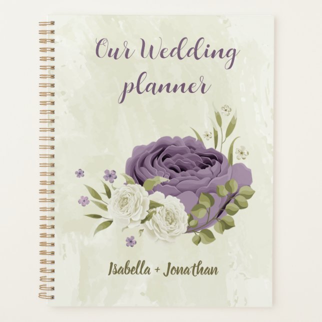 Grüne Hochzeit mit weißer Blüte Planer (Vorderseite)
