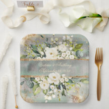 Grüne Hochzeit von weißem Gold, botanisch-blumenge