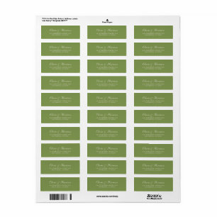 Grüne Hochzeits-Rücksende-Adressetikett
