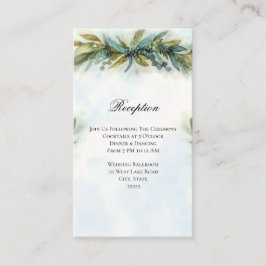 Grüne Hochzeitsempfang Begleitkarte