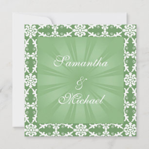 Grüne Hochzeitserklärung Einladung