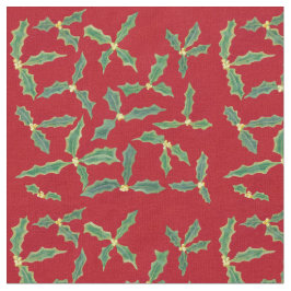 Grüne Holly-Blätter mit gelben Blumen Rote Stoffe