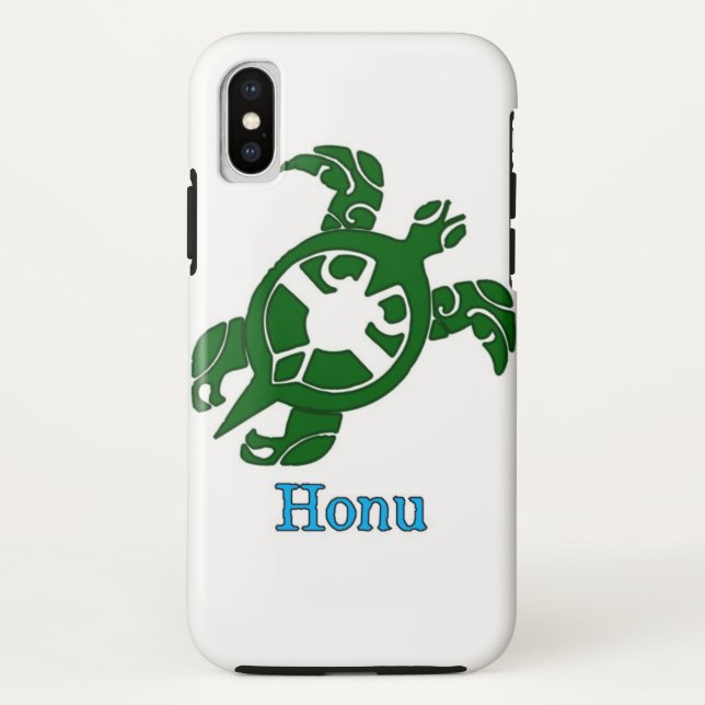 Grüne Honu-Meeresschildkröte auf Weiß Case-Mate iPhone Hülle (Rückseite)