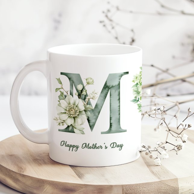 Grüne Hortensien Muttertags-Kaffeetasse Kaffeetasse (Von Creator hochgeladen)
