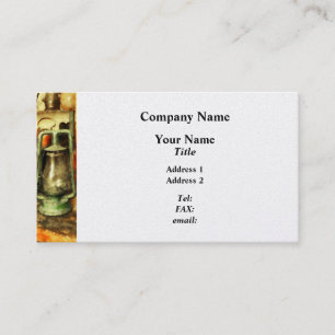 Grüne Hurrikanlampe im Allgemeinen Laden - Platin Visitenkarte