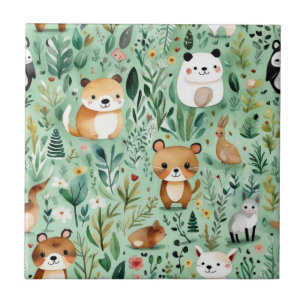 Grüne Hütte im Zentrum der Blumenlandschaft Fliese