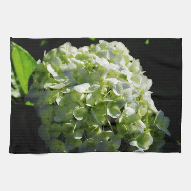 Grüne Hydrangeas-Blume Küchentuch (Horizontal)