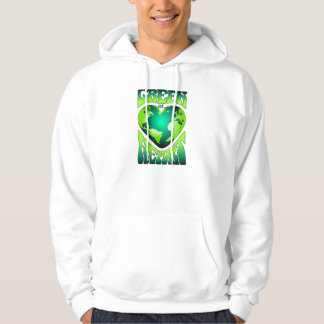 GRÜNE IM HERZEN Öko umweltfreundlich Retro Hoodie