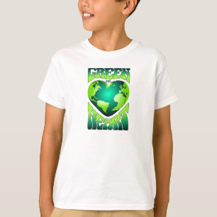 GRÜNE IM HERZEN Öko umweltfreundlich Retro T-Shirt