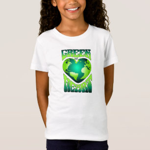 GRÜNE IM HERZEN Öko umweltfreundlich Retro T-Shirt