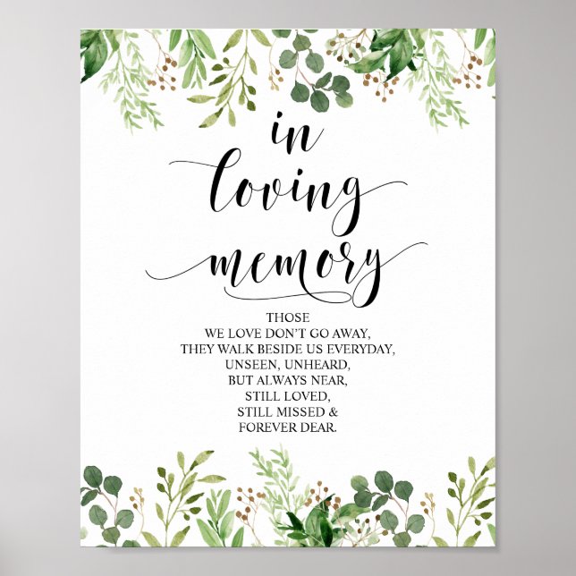 Grüne im Zeichen des Gedächtnisses Poster (Vorne)