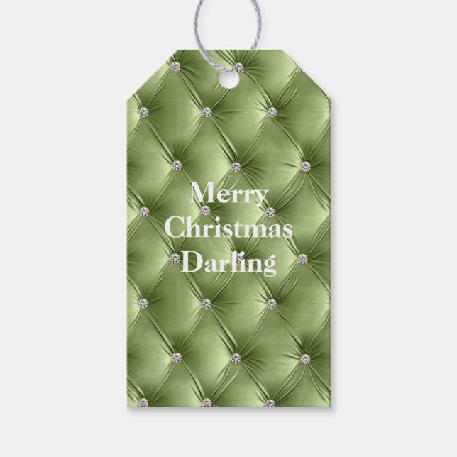 Grüne Imitate mit warmem Sage Geschenkanhänger (Vorderseite)