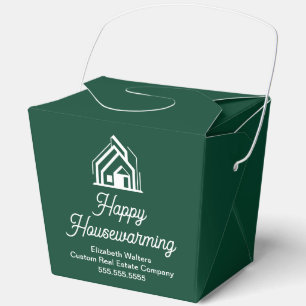 Grüne Immobilienfirma Einzugsglückwunsch Fortune Geschenkschachtel