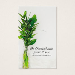 Grüne in Vase Bestattungsdienstkarte