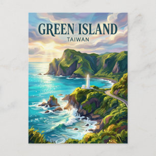 Grüne Insel Taiwan Postkarte