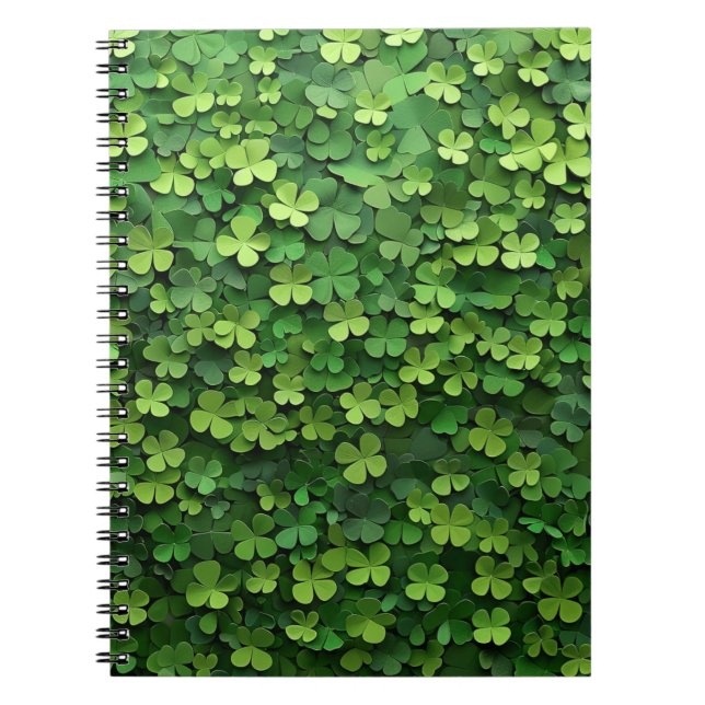 GRÜNE IRISH CELTIC CLOVER KLEEBLATTS NOTIZBLOCK (Vorderseite)