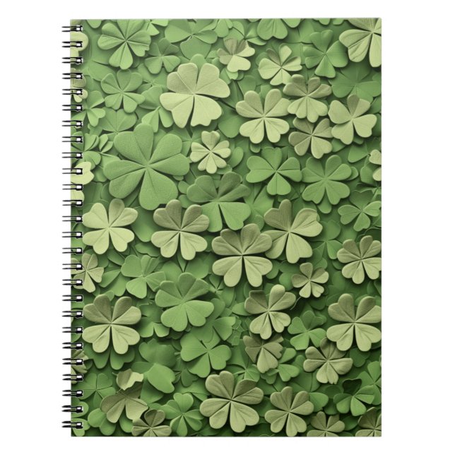 GRÜNE IRISH CELTIC CLOVER KLEEBLATTS NOTIZBLOCK (Vorderseite)