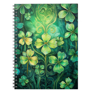 GRÜNE IRISH CELTIC CLOVER KLEEBLATTS NOTIZBLOCK