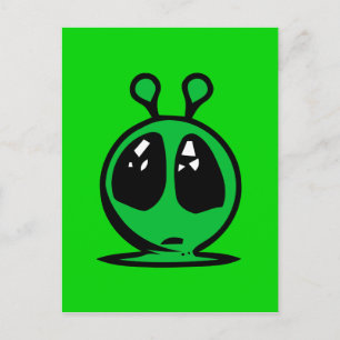 grüne italienische große Augen. Postkarte