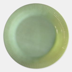 Grüne Jadeite Plate Runder Aufkleber