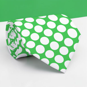 Grüne Jumbo-Polka-Punkte individuelle Krawatte
