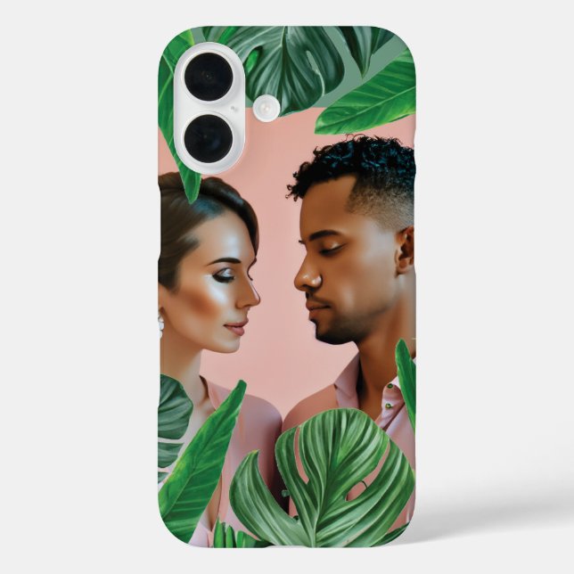 Grüne Jungle Pflanze Monstera Blätter Tropisches F Case-Mate iPhone Hülle (Rückseite)