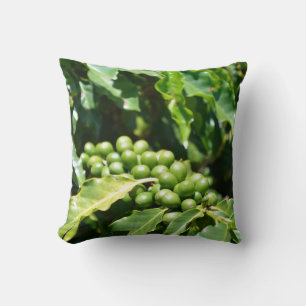 Grüne Kaffeebeeren-Throw PIllow Kissen