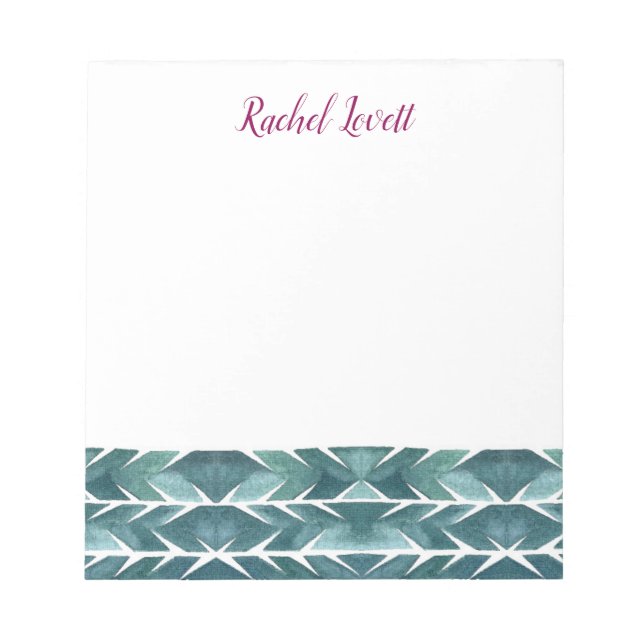 Grüne Kaktus Textur Notepad Notizblock (Vorderseite)