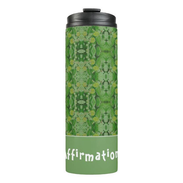 Grüne Kaktus Thermosbecher (Vorderseite)