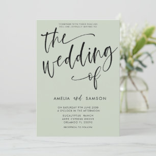 Grüne Kalligrafie der Moderne Einladung