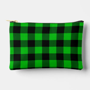 Grüne Karo-Accessoiretasche Zubehörtasche