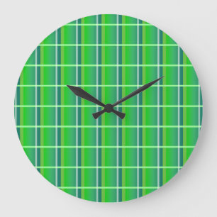 Grüne Karo Retro-Wanduhr Große Wanduhr