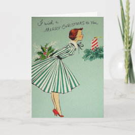 Grüne Karte Damen-Weihnachten
