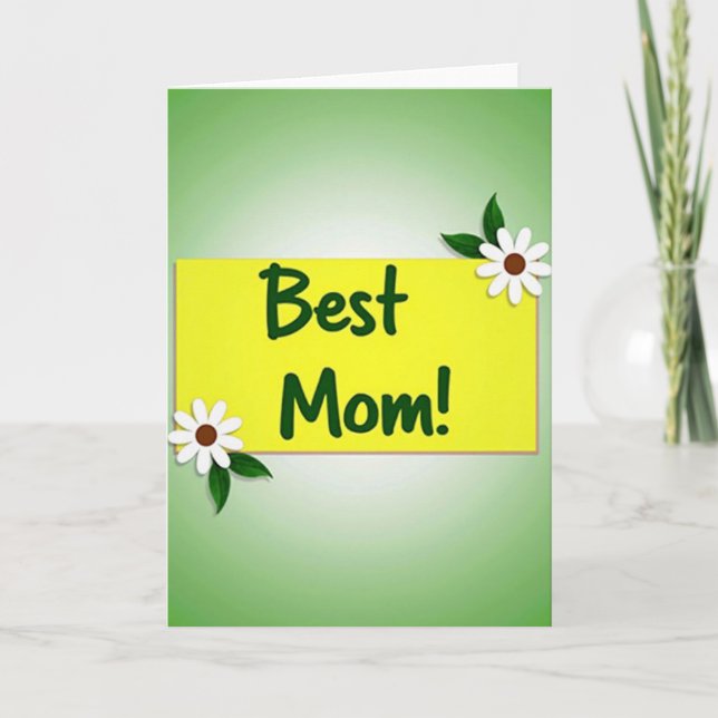 Grüne Karte für die beste Mama (Vorderseite)