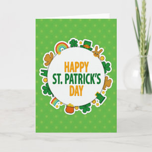 Grüne Karte mit Punkten zum St. Patrick's Day