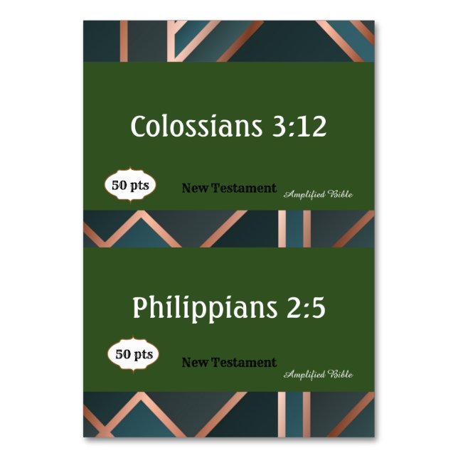 Grüne Karten für das Spiel (Rückseite)