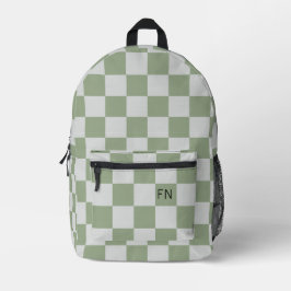 Grüne Karton-Monogramm-Initial Bedruckter Rucksack