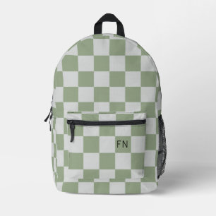 Grüne Karton-Monogramm-Initial Bedruckter Rucksack